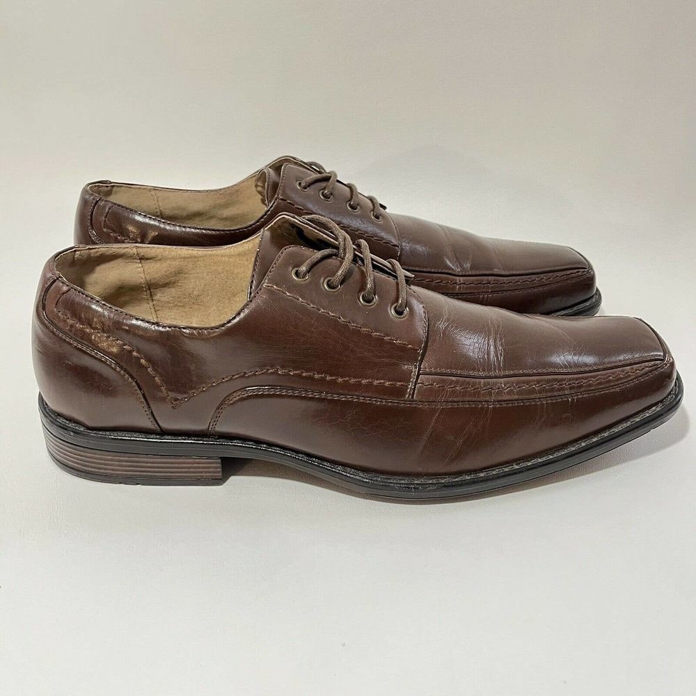 G.H. Bass And Co Oradell Leather Lining Square Toe Mens Dress Shoes Size 11 M
